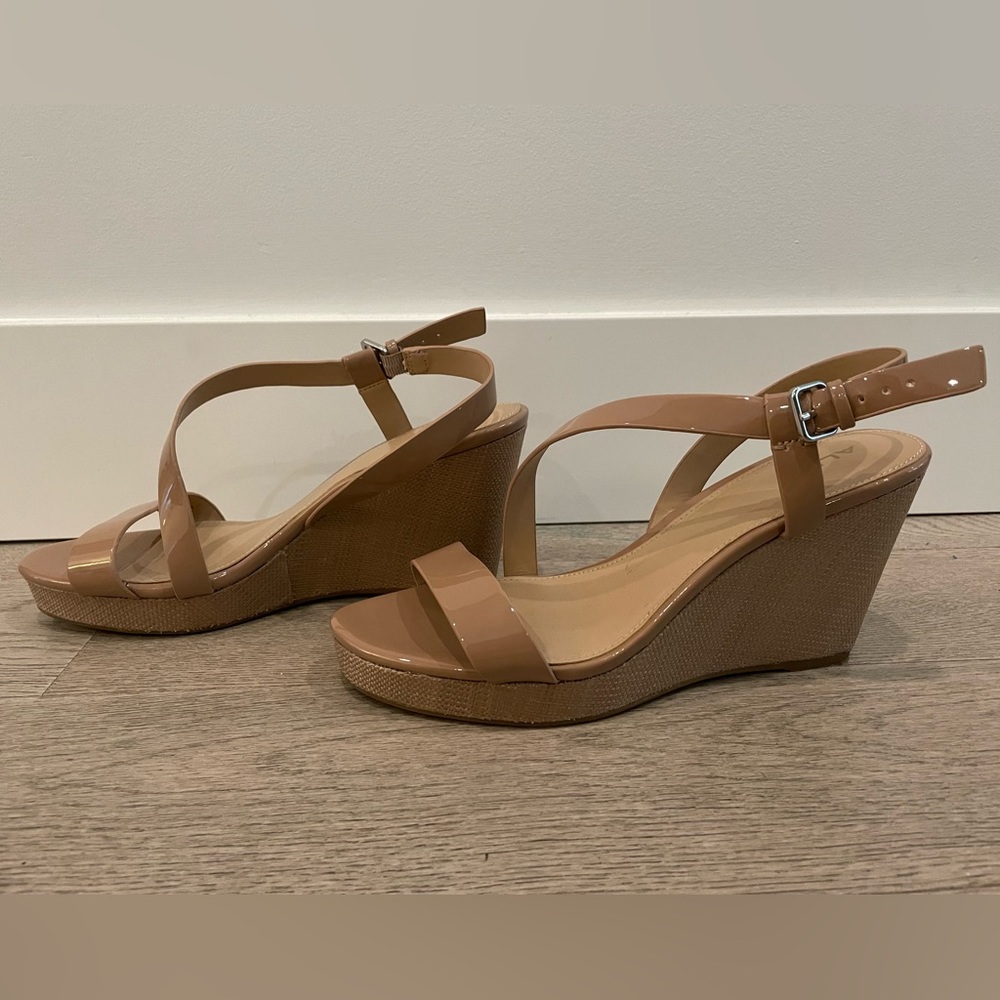 Nude Wedge Sandals